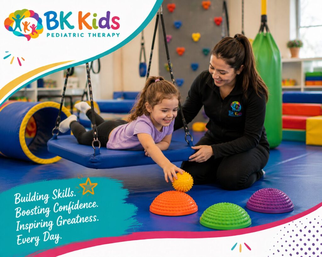 kids getting occupational therapy at BK Kids Pediatric Therapy in Joliet, Illinois