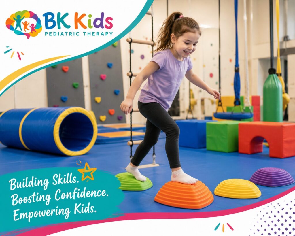 Child receiving Occupational Therapy and Speech Therapy at BK Kids Pediatric Therapy in Joliet, IL