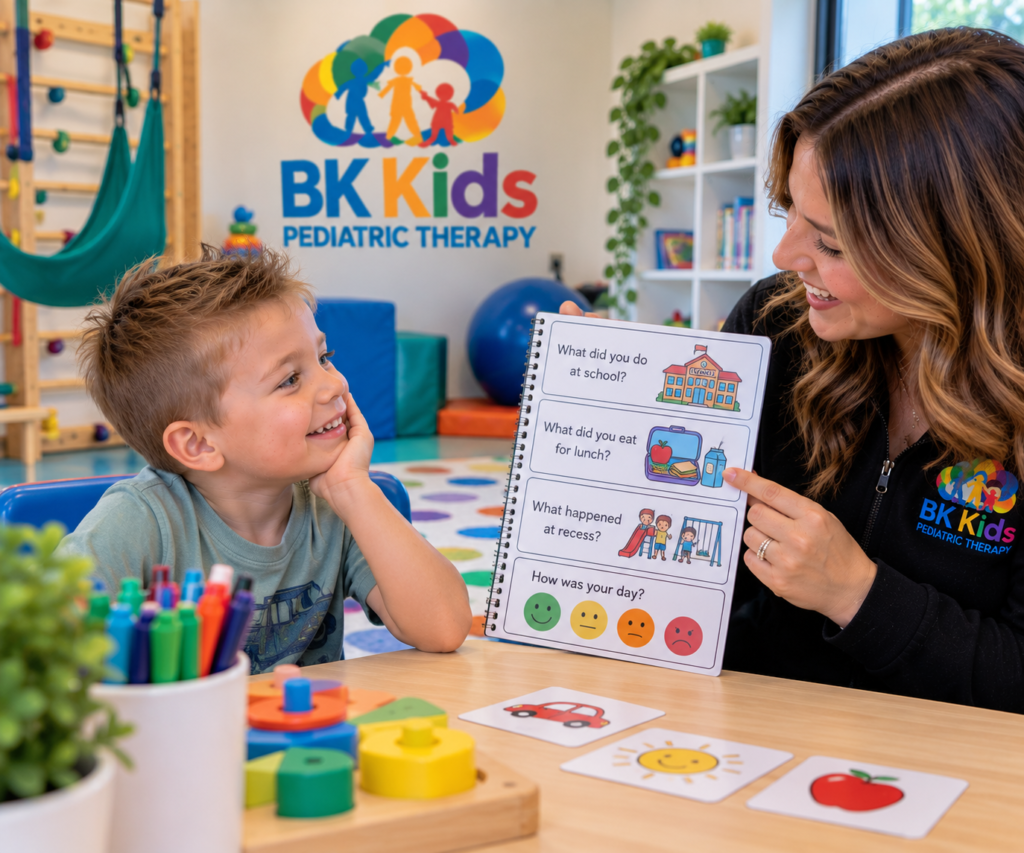 Child getting Pediatric Speech Therapy and Occupational Therapy at BK Kids Pediatric Therapy in Joliet, IL